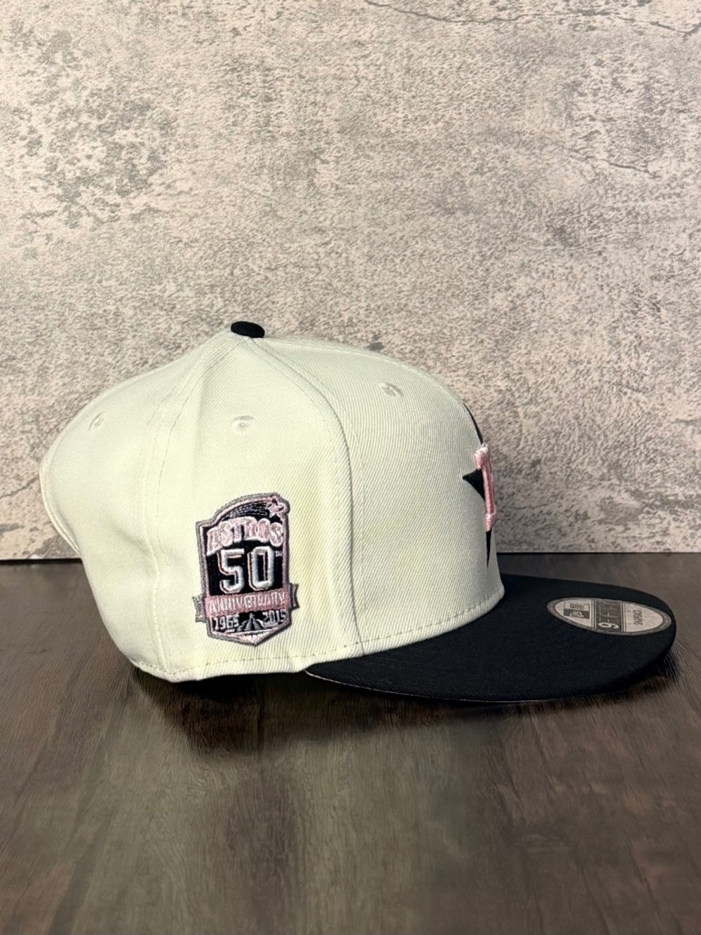 New Era 9FIFTY Houston Astros Star H 50th Anniv Patch SnapBack Flat Brim MLB Hat - Picture 2 of 9